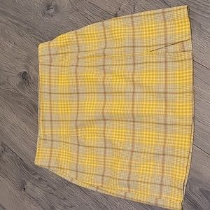 Wild Fable Yellow Plaid Mini Skirt size 4